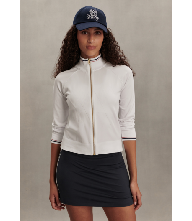 Len Seamless Zip Through- White