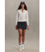Len Seamless Zip Through- White