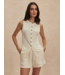 Latia Button Through Tank- Birch