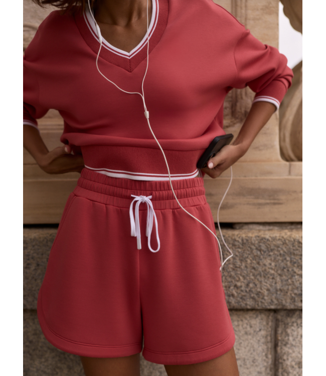 Blithe Cropped Sweat- Baked Apple