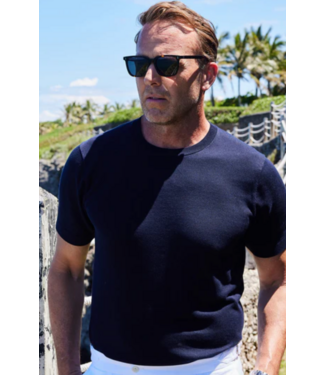 Collars & Co. Sienna Summer Weight Tee- Navy