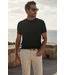Maranello Mid-Weight Cotton & Silk Tee- Black