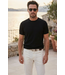 Maranello Mid-Weight Cotton & Silk Tee- Black