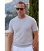 Maranello Mid-Weight Cotton & Silk Tee- Grey