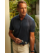 Toscano Linen Blend Polo- Navy
