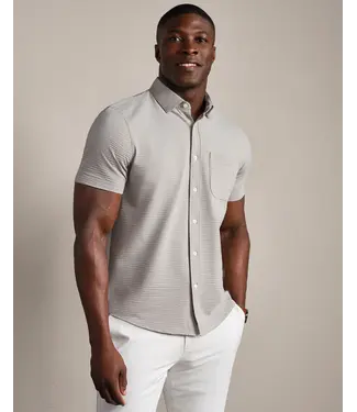 Rhone Apparel Commuter Seersucker Short Sleeve Shirt- Light Teak Brown