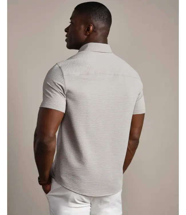 Commuter Seersucker Short Sleeve Shirt- Light Teak Brown