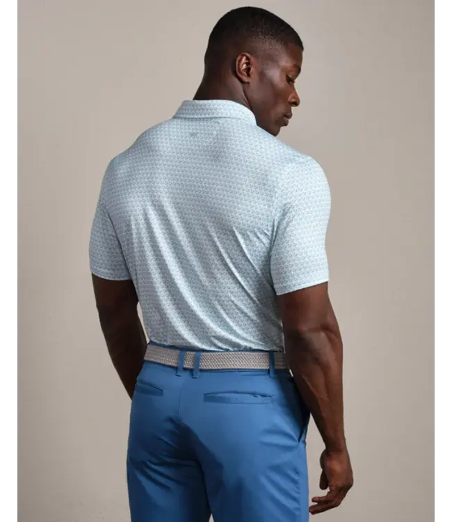 Drive Time Polo- Cool Mint Diamond Geo