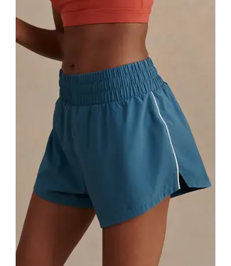 Varley Kallin Piped Running Short 3- Mallard Blue