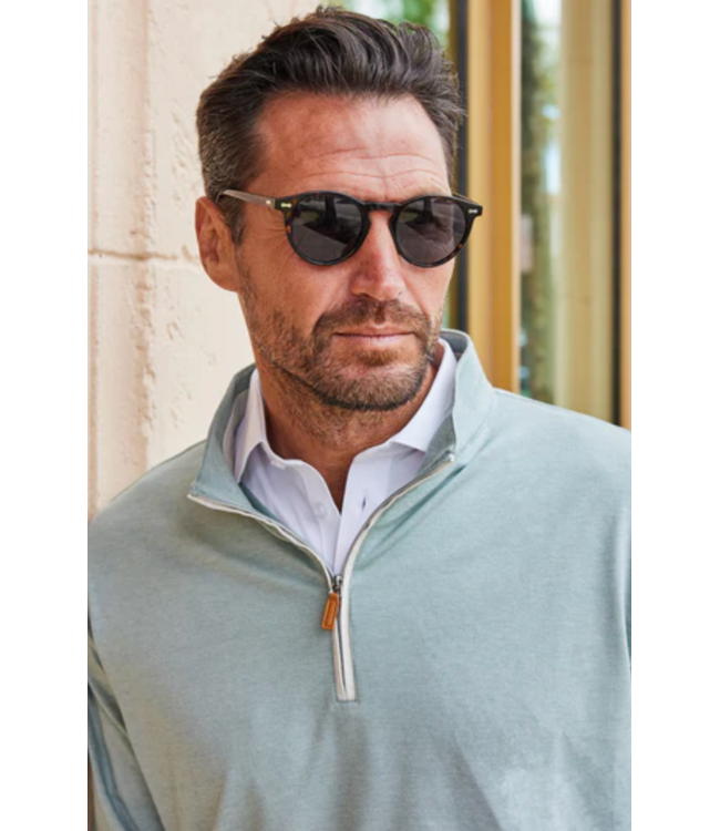 Palm Pima Blend Quarter Zip- Mint