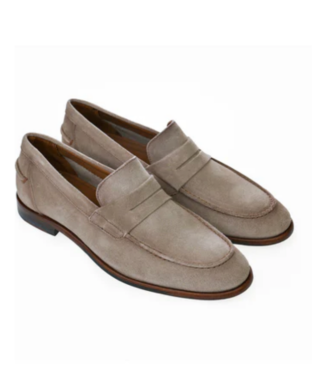 Naples Penny Loafers- Pewter Grey Suede
