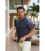Bellagio All-Season Short Sleeve Merino Polo- Deep Blue