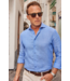 Toscano Linen Shirt- Blue