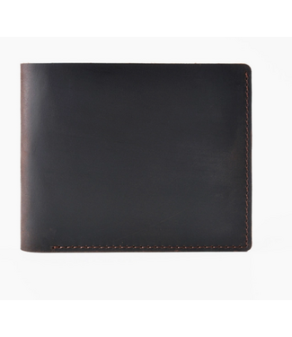 Handmade Leather Bifold Wallet- Black