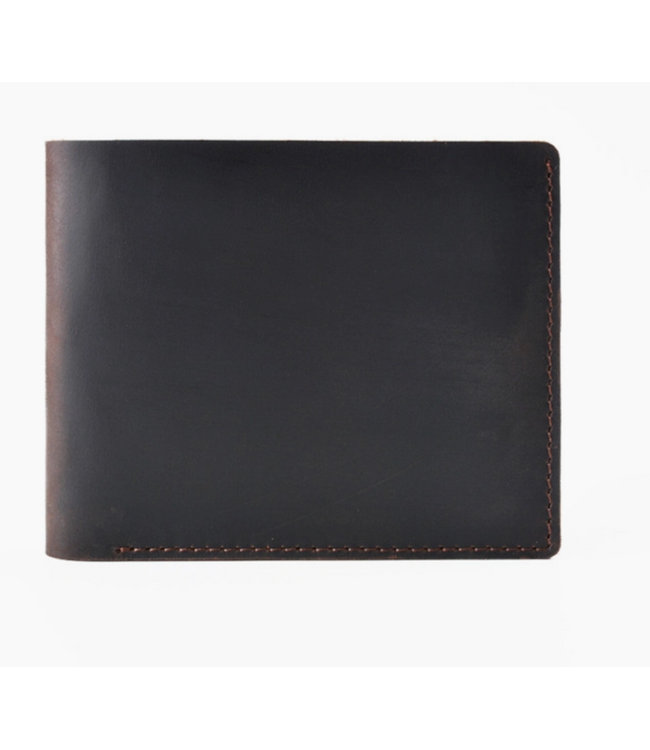 Handmade Leather Bifold Wallet- Black