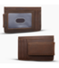 Leather Wallet with Magnet Clip- Dark Brown