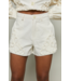Rosalyn Floral Embellished Shorts- Ecru