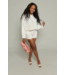 Rosalyn Floral Embellished Shorts- Ecru
