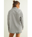 Stripped Button Down Shirt- Black