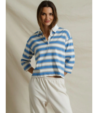 Perfectwhitetee Daria Cotton Rugby- Pacific Blue Stripe