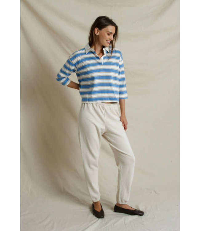 Daria Cotton Rugby- Pacific Blue Stripe