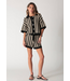 Jacklyn Knit Shirt- Onyx/Natural
