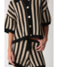 Jacklyn Knit Shirt- Onyx/Natural