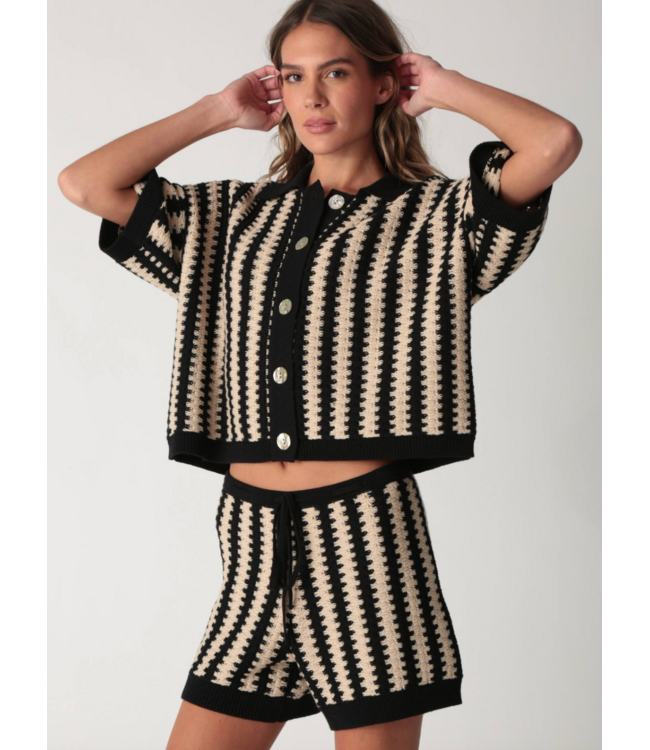 Suzie Knit Short- Natural/Onyx