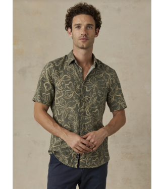 Faherty Brand SS Breeze Shirt- Light Pine Blossom