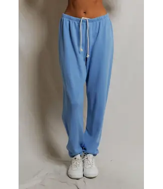 Perfectwhitetee Johnny French Terry Easy Sweatpants- Pacific Blue