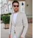 The Lorenzo Linen & Cotton Blazer- Sand