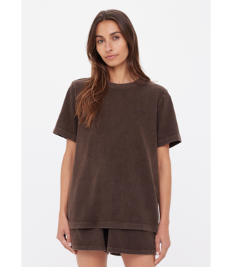 The Upside Soho Eva Crew Neck Tee- Cocoa