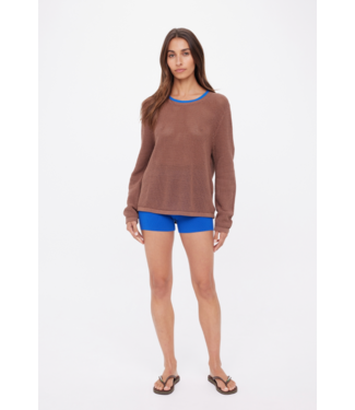 The Upside Avalon Bayli Knit Crew- Walnut