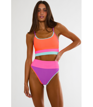 Beach Riot Eva Top & Emmy Bottom- Vibrant Volley Colorblock