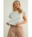 Cuffed Short Sleeve- Heather Grey