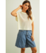 Dolman Sleeve Knitted Top- Off White