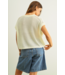 Dolman Sleeve Knitted Top- Off White