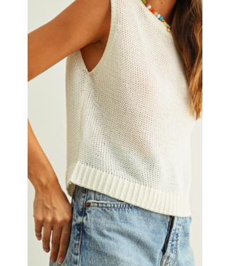 Knitted tank- White