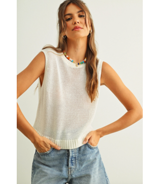 Knitted tank- White