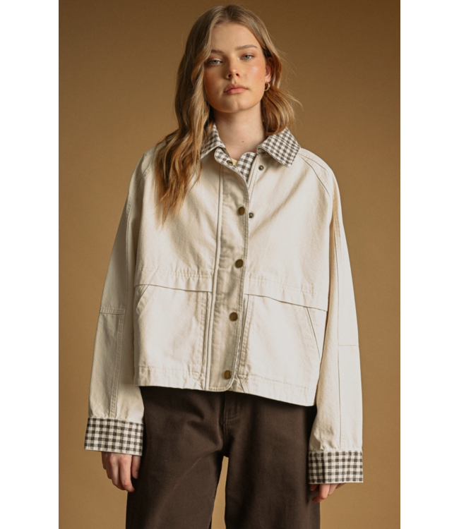 Gingham Collared Jacket