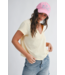 V-Neck Baby Tee- Butter