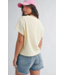 V-Neck Baby Tee- Butter
