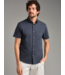 Commuter Seersucker Collared Camp Shirt- Navy Chambray