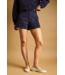 Floral Embellished Shorts- Navy