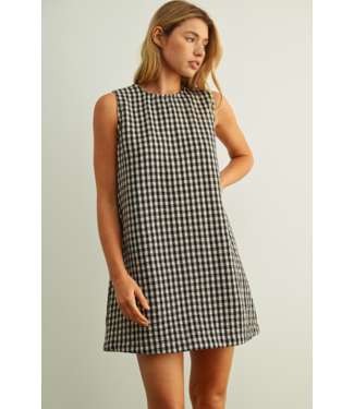 Gingham Open Back Dress