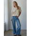 Cropped Round Neck Short Sleeve- Ecru