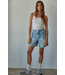 Ribbed Round Neck Tank- Off White