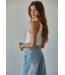 Ribbed Round Neck Tank- Off White
