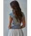 Knit Ribbed Short Sleeve- Heather Grey