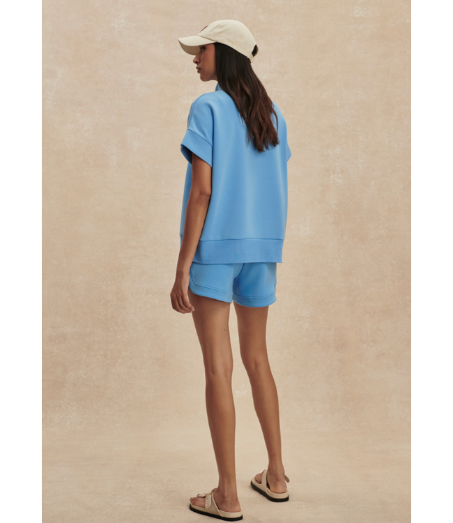 Ritchie Short Sleeve Sweat- Azure Blue